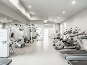 Gym with cardio equipment